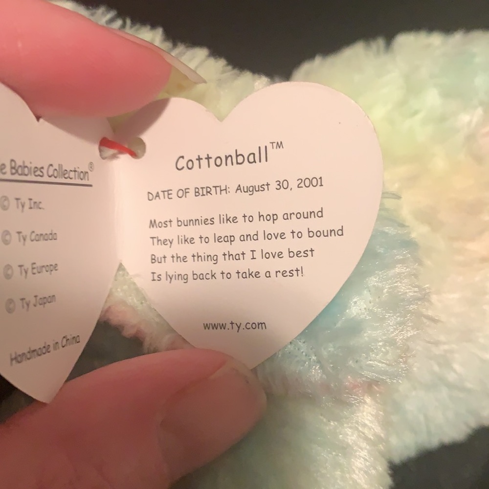 Ty beanie baby Cottonball bunny - Picture 2 of 3